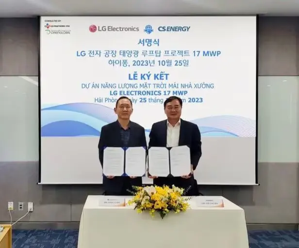 LG Electronics ký hợp đồng mua điện mặt trời mái nhà trực tiếp với CS Energy
